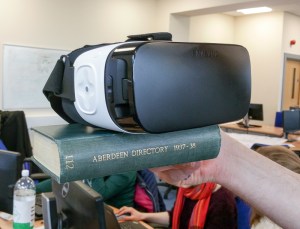 Oculus Rift Headset and a 1937 Post Office Directory