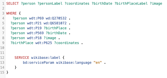 enhanced wikidata query